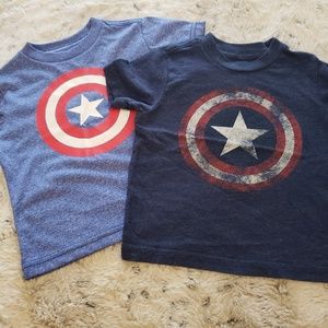 2 18month captain america tees